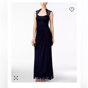 Black Illusion Back Gown Xscape